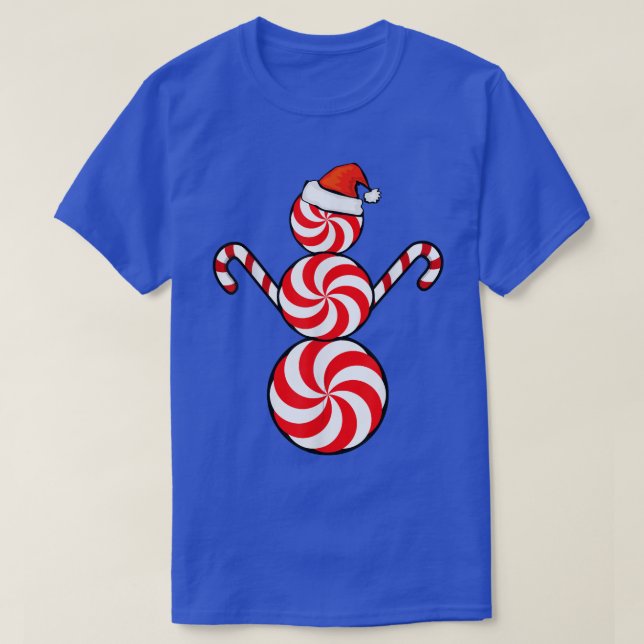 Pepermint Candy Snögubbe T Shirt (Design framsida)