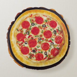 PeperoniPizza Rund Kudde