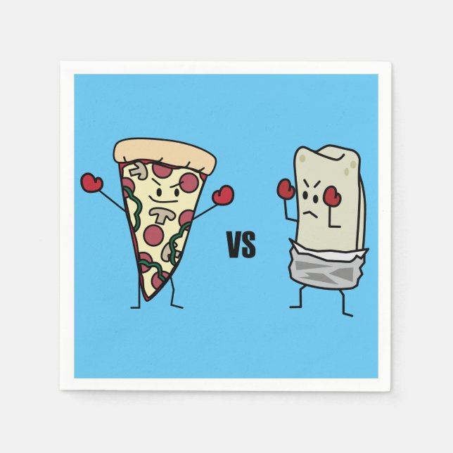 PeperoniPizza VS burritoen: För mexikan italienare Pappersservett (Framsidan)