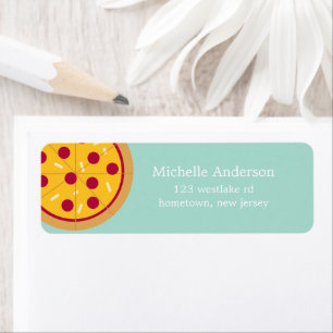PeperoniPizzaadressetiketter Returadress Etikett