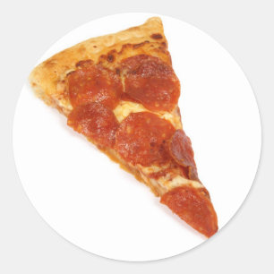 PeperoniPizzaskiva Runt Klistermärke