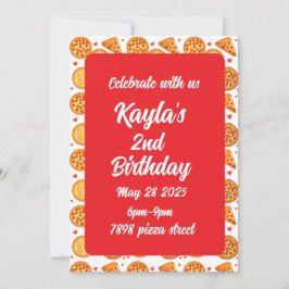 Peperroni,ost och Margherita Pizza Inbjudningar