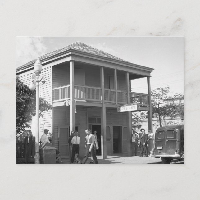 Pepes kafé, 1938 vykort (Framsida)