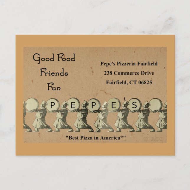 Pepes Pizzeria Fairfield Vykort (Framsida)