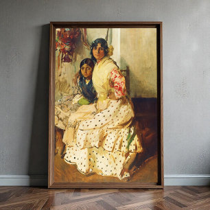 Pepilla och hennes dotter Joaquín Sorolla Poster