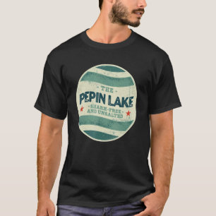Pepin Sjö Shark Free and Osalted Camping Wiscons T Shirt