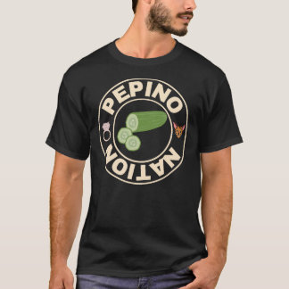 Pepino Nation Round Logotyp - Cat + Ring, transpar T Shirt
