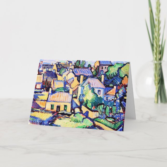 Peploe - Ile de Brehat, cityscape-målning, Kort (Framsida)