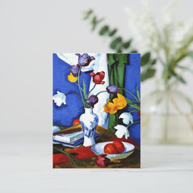 Peploe - Tulpaner och frukt, vykort (Stående Fram)