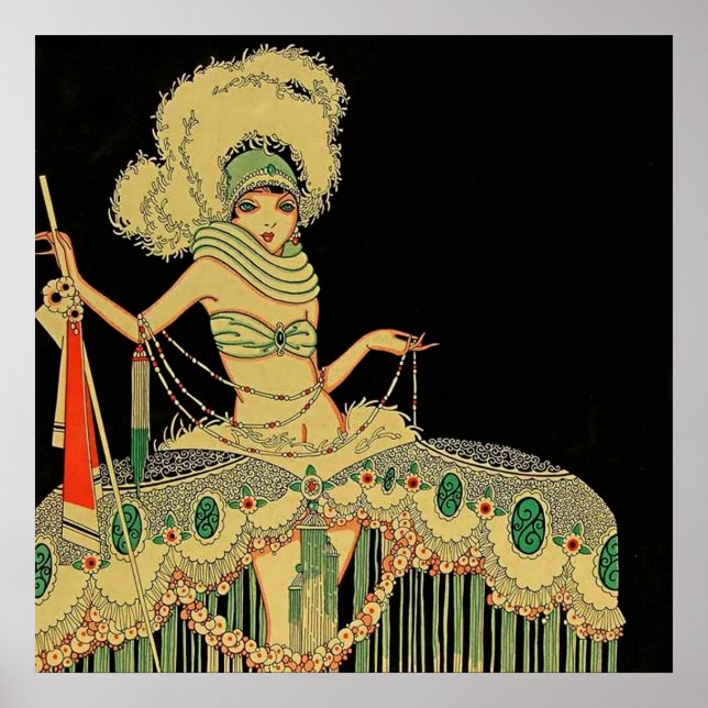 "Peplum Costume" 1926 Magazine Cover by J Carlos Poster (Framsidan)