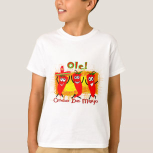 Peppar-Förtjusande Cinco de Mayo 3 dansa chili T Shirt