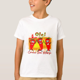 Peppar-Förtjusande Cinco de Mayo 3 dansa chili T Shirt