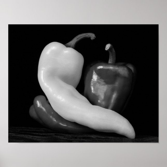 Peppar i kärlek svart-vit fotografering poster (Framsidan)