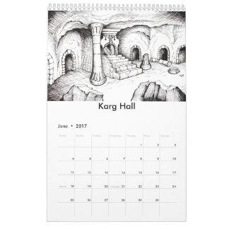 Peppar kalender för konst 2017 för äventyrfantasi
