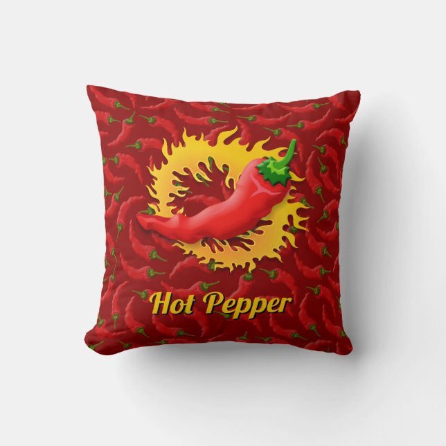 Peppar med Flame Dekorativ kudde (Framsida)