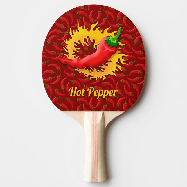 Peppar med Flame Ping-Pong Paddle Pingisracket (Framsidan)