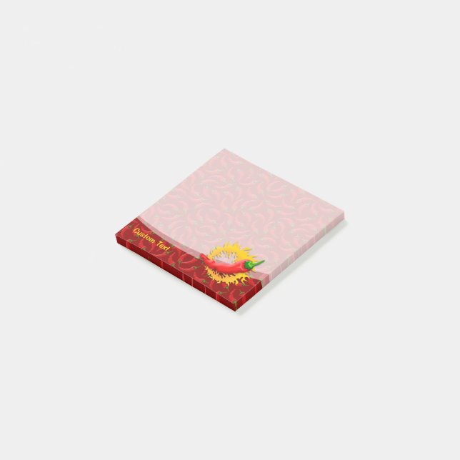 Peppar med Flame Post-it Block (Vinklad)