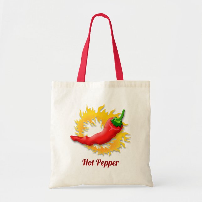 Peppar med Flame Tote Bag Tygkasse (Framsidan)