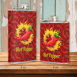 Peppar med flamma hip flask fickplunta