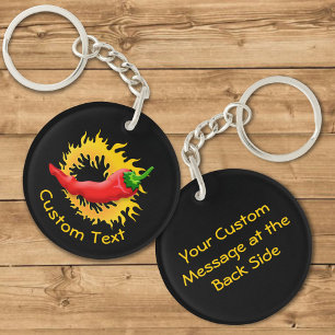 Peppar med flamnyckelkedja