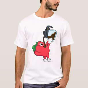 Peppar med koppar av kaffe t shirt