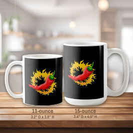 Peppar med låga kaffemugg