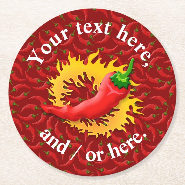 Peppar med låga underlägg papper rund (Framsidan)