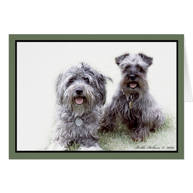 Peppar och Bruno Hälsningskort (Framsidan Horizontal)