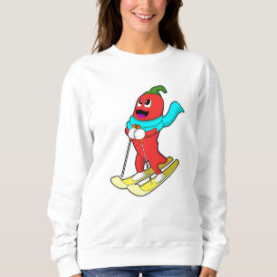 Peppar som skidåkare med skidor t shirt