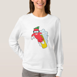 Peppar vid snowboardsjön med snurrbord t shirt