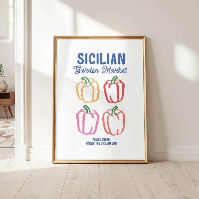 Pepparer från Bondens Marknad Köksväggskonst Poster (Skapare uppladdad)