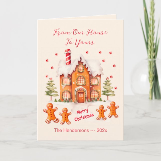 Pepparkaka Från Vårt Hus Julkort Helgkort (Framsida)