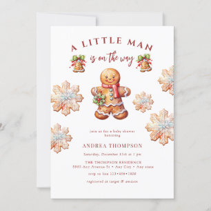 Pepparkaka Jul Babyshower Inbjudningar