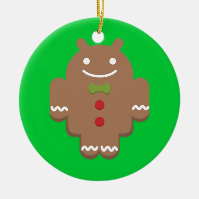 PepparkakaAndroid Julgransprydnad Keramik (Framsidan)