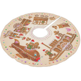 Pepparkakaångatåg, Steamboat och flygplan Julgransmatta Borstad Polyester
