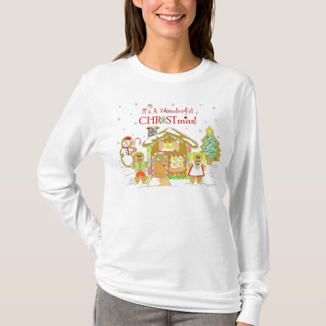 PepparkakaCandyland T-tröja - damer T Shirt (Framsida)