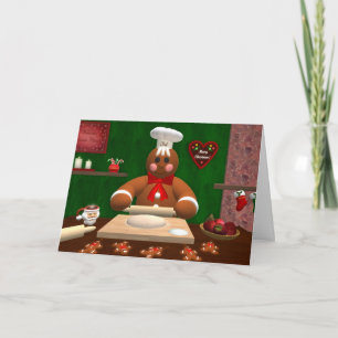 Pepparkakafamilj: Lite bagare Helgkort