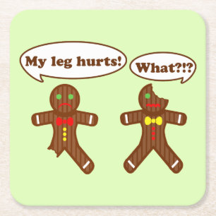 Pepparkakahumor Underlägg Papper Kvadrat