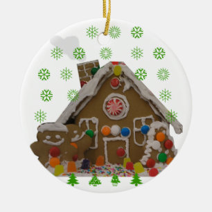 Pepparkakahus Julgransprydnad Keramik