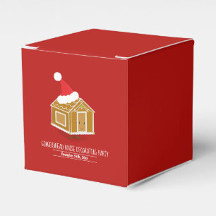 Pepparkakahuset som dekorerar partyfavör, boxas presentaskar