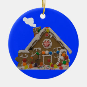 Pepparkakahusfoto Julgransprydnad Keramik