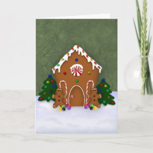 Pepparkakahusjulkort Helgkort