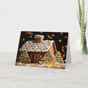Pepparkakahusjulkort Helgkort