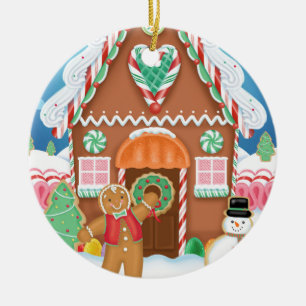 Pepparkakahusprydnad Julgransprydnad Keramik