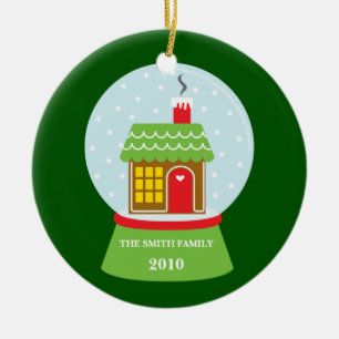 PepparkakahusSnowglobe prydnad Julgransprydnad Keramik
