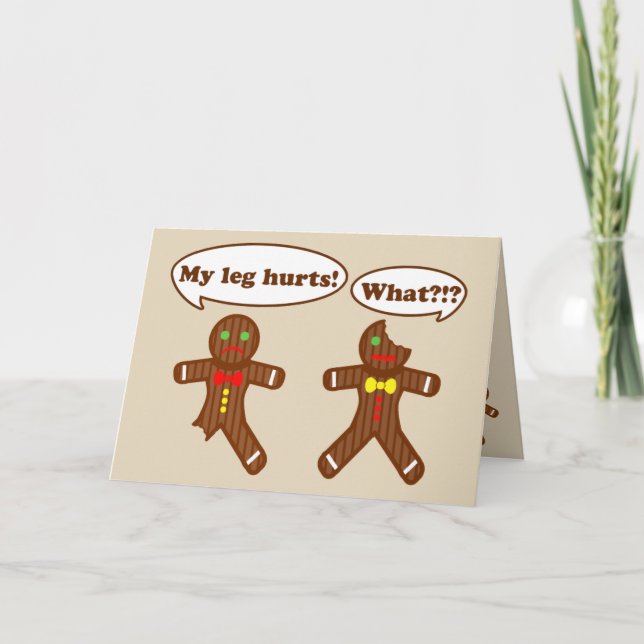 Pepparkakajulhumor Helgkort (Framsida)