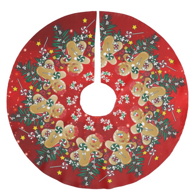 Pepparkakajulsötsaker Julgransmatta Borstad Polyester (Framsidan)