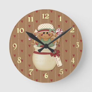 Pepparkakalandjul Rund Klocka