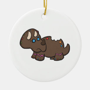 PepparkakaTriceratops Ornamet Julgransprydnad Keramik