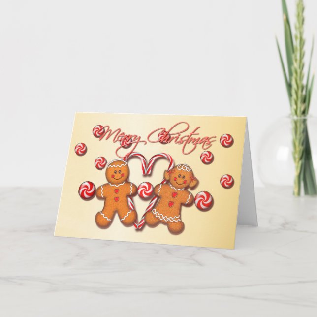 PEPPARKAKAUNGAR av SHARON SHARPE Helgkort (Framsida)